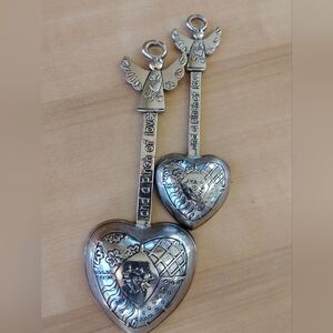 Charming Silver Heart Measuring Spoons